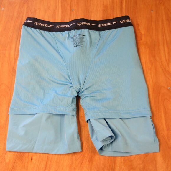 SPEEDO Colorblock Volley Swim Shorts Sz S (30-32) Blue Stripe Trunk Swimsuit NWT - Picture 11 of 11